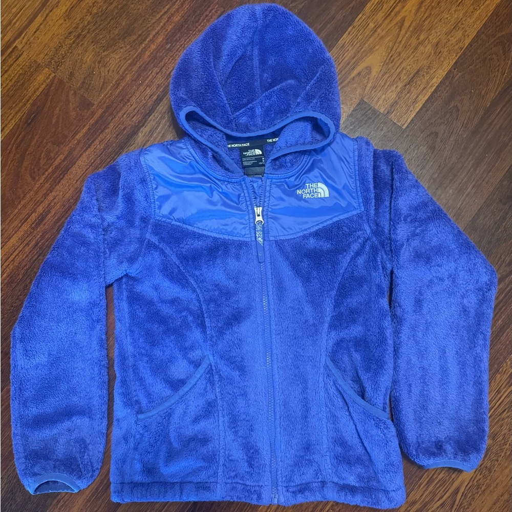 The North Face Girls' Royal Blue Hooded Fleece Jacket